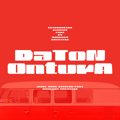 Daton Ontura Wide Sans Display Font animation branding font fonts graphic design logo nostalgic