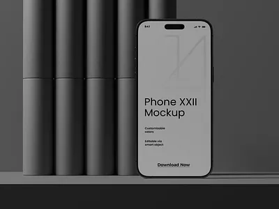 iPhone 14 Mockup 3d cinema4d dark display iphone minimal mockup phone primitives redshift render screen