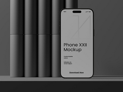 iPhone 14 Mockup 3d cinema4d dark display iphone minimal mockup phone primitives redshift render screen