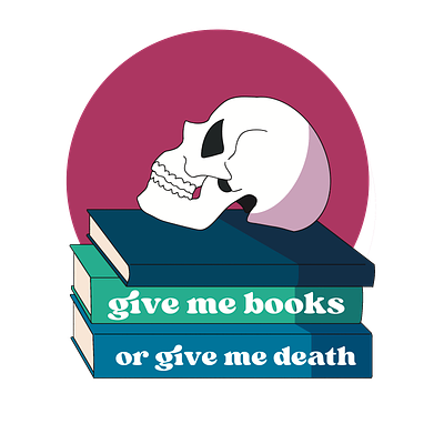 Books or Death graphic design illustration typgraphy