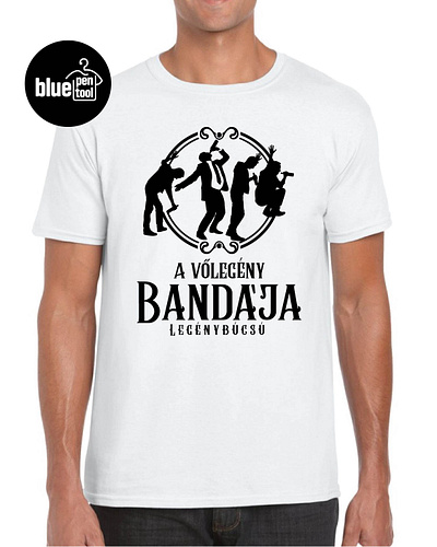 Legénybúcsú póló - A vőlegény bandája bachelor party bluepentool buli graphic design ivászat legénybúcsú legénybúcsú póló logo pia