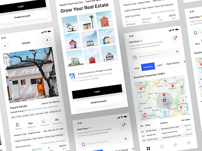 Property Mobile App agent apartment app design architecture homes house houses investment investor maps mobile mortgage neighborhood property real estate real estate agency real estate agent realestate realtor realty