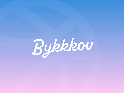 Dribbble Personal Logo alkaline bykkkov bykov custom dribbble gradient identity lettering logo personal logo rebranding redesign tendency trend typography