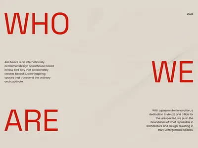 Axis Mundi - interior design studio architecture clean design furniture interior interior design interior studio landing page luxury minimal minimalist portfolio red typography ui ui design ux ux design web design website