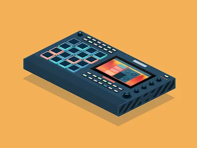 Live II groovebox inkscape isometric music studio vector