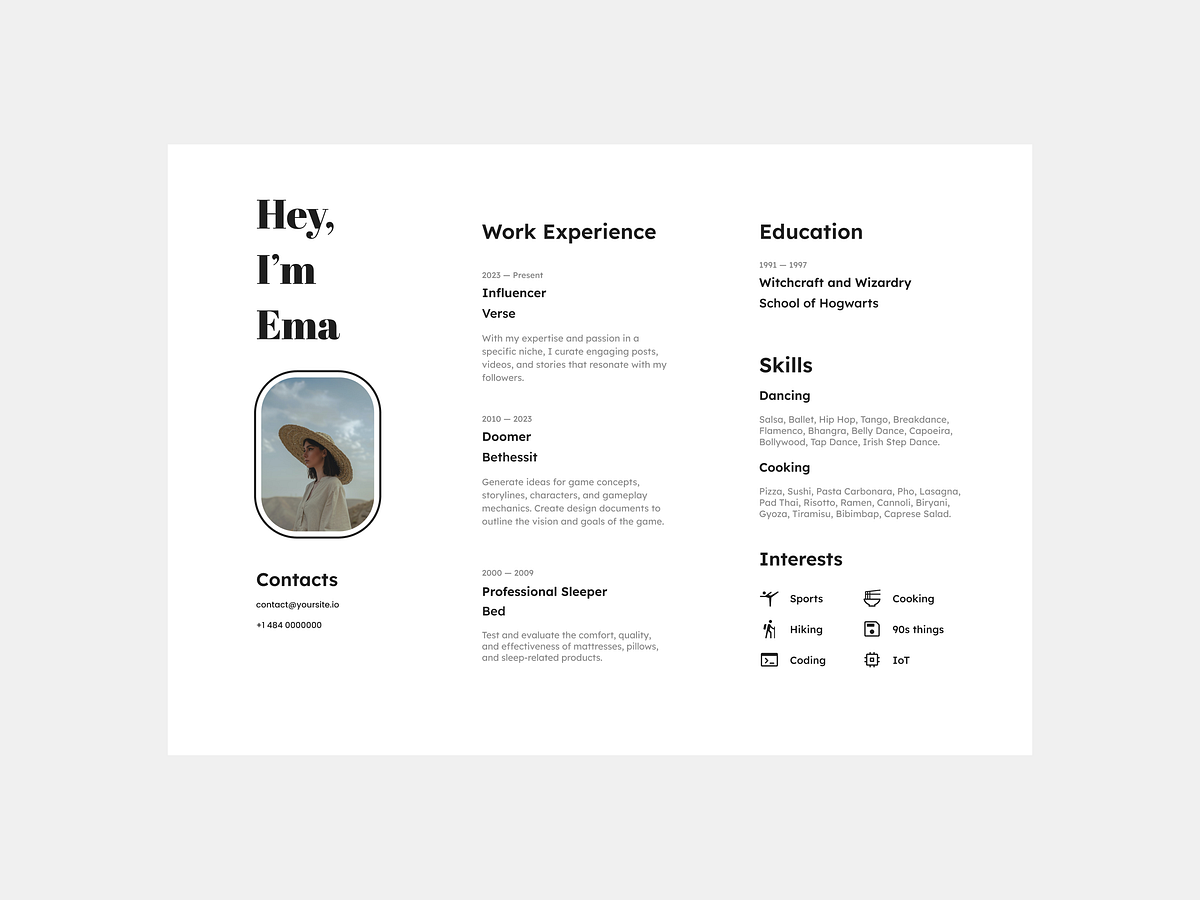 Browse thousands of Simple Cv images for design inspiration | Dribbble