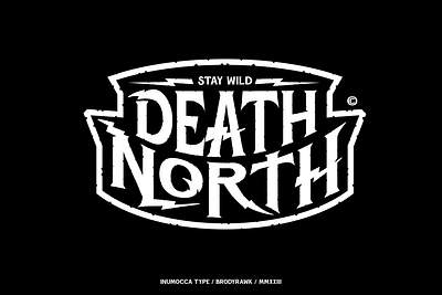 Death North badge branding design font inumocca lettering logo logos typeface typography vintage