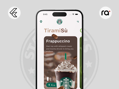 Starbucks Animation with Flutter 3d android animation branding coffee design flutter interaction ios logo motion graphics starbucks ui ux widget