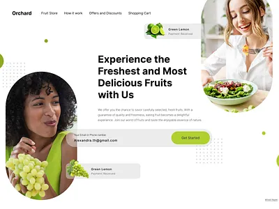 Online Fruit Store - Hero Section design graphic design product design ui uiux ux web