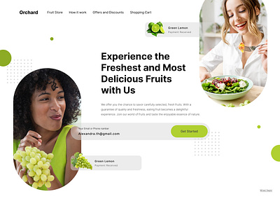 Online Fruit Store - Hero Section design graphic design product design ui uiux ux web
