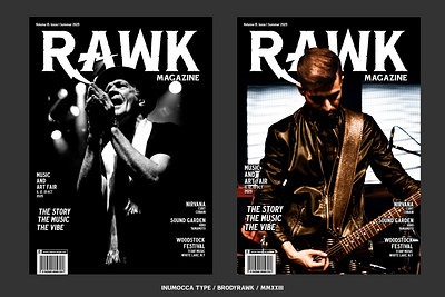Rawk branding composition flayer font grunge identity inumocca layout lettering logo magazine metal music poster punk rawk rock typeface typography vintage