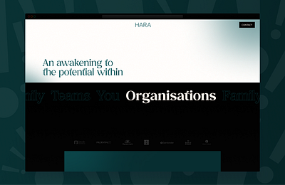 Hero Section — HARA hero home homepage ui web design