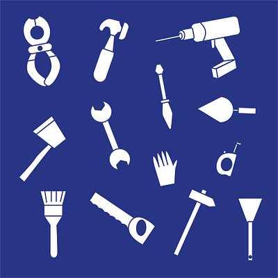 Иконки на тему "Строительные инструменты" иконки инструменты стройка