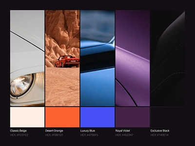 Motive® | Color Palette automobile automotive brand identity branding cars color palette colors ford mercedes