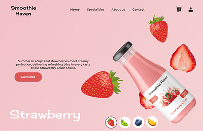 3D Design: Smoothie Haven 3d design cariusal carousel daily ui interaction design prototyping slider smoothie ui visual design web animation website