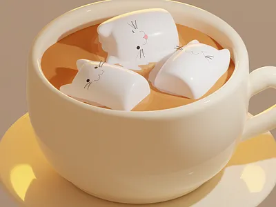 Marsh'meow'llow 3d graphic design