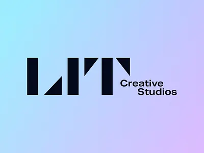 LIT Creative Studios — concept brand identity branding creative custom type gradient lettering light lit logo logotype space stencil studio typography