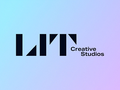 LIT Creative Studios — unused concept brand identity branding creative custom type gradient lettering light lit logo logotype space stencil studio typography