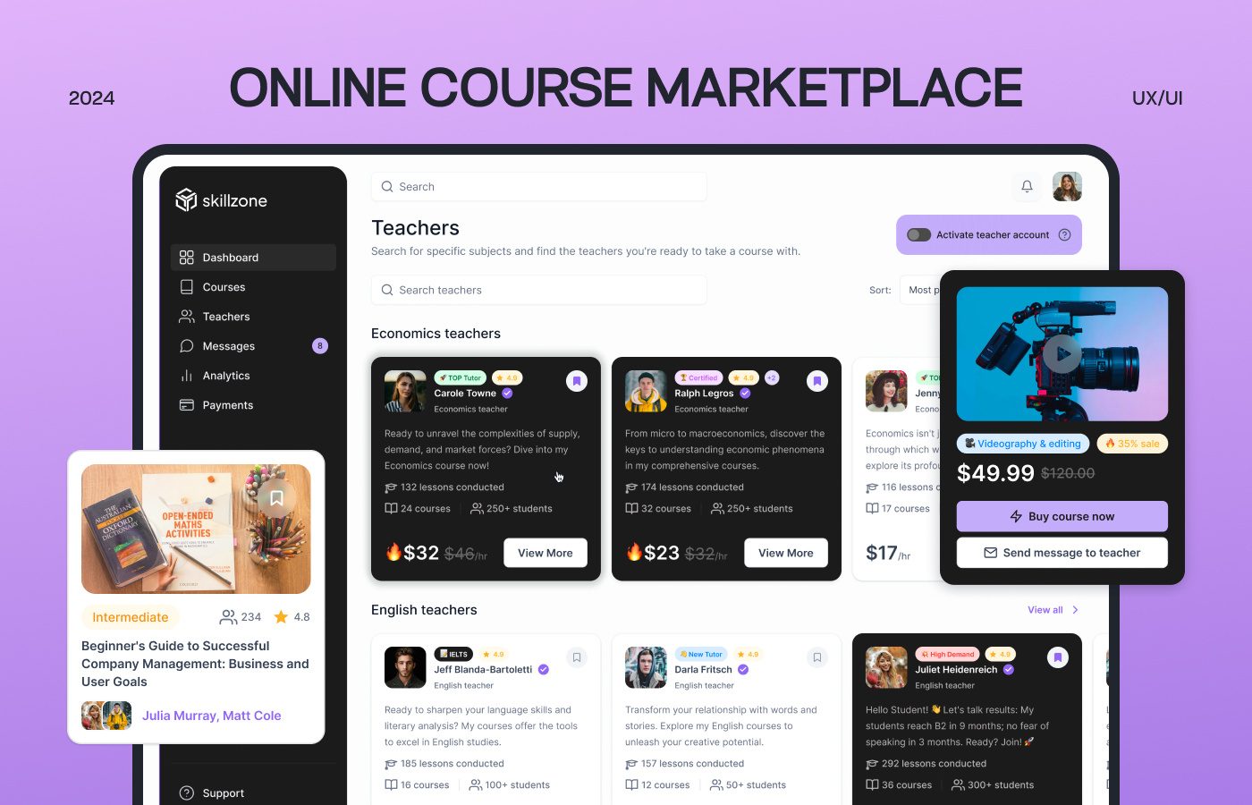 Example of Web Application UI UX | Web App Design