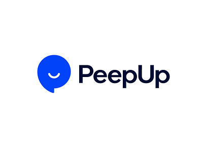 Peep up app application dating fun graphic design logo logo design logodesign logotype meet simple smile symbol