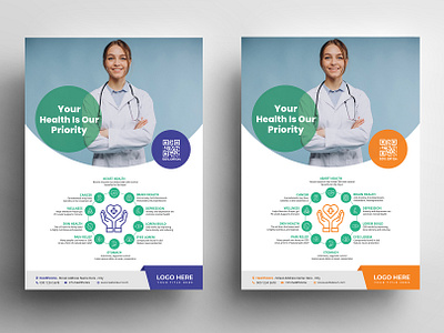 Medical healthcare flyer design template business flyer business templaye company flyer flyer flyer design flyer template logo logo design template