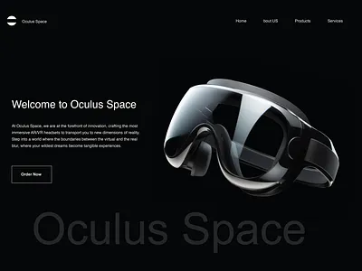 AR/VR Headset Website Design 3d branding logo ui