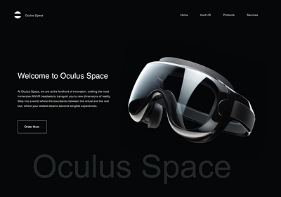 AR/VR Headset Website Design 3d branding logo ui