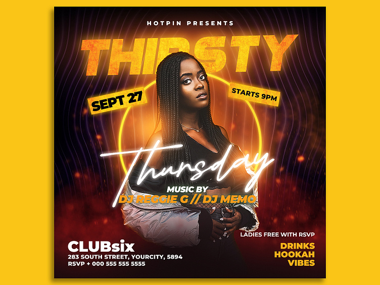 Night Club Flyer Template by Hotpin on Dribbble