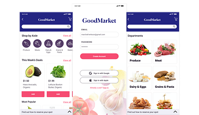 GoodMarket app app design branding design product product design stylesheet ui design ux ux design ux research uxui