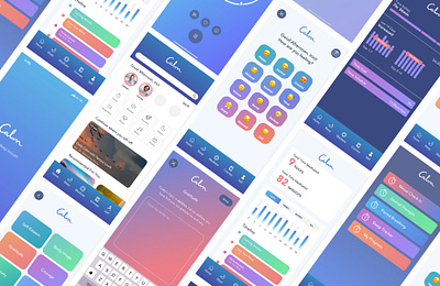 Calm App Redesign app app design branding product product design stylesheet ui ui design ux ux design ux research uxui