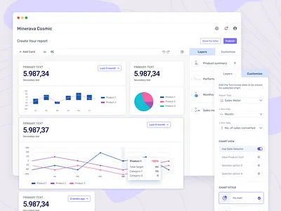 Personalized Analytics Report Generator analytics concept creative dashboard design challenge design inspiration dribble figma technology ui ux web design