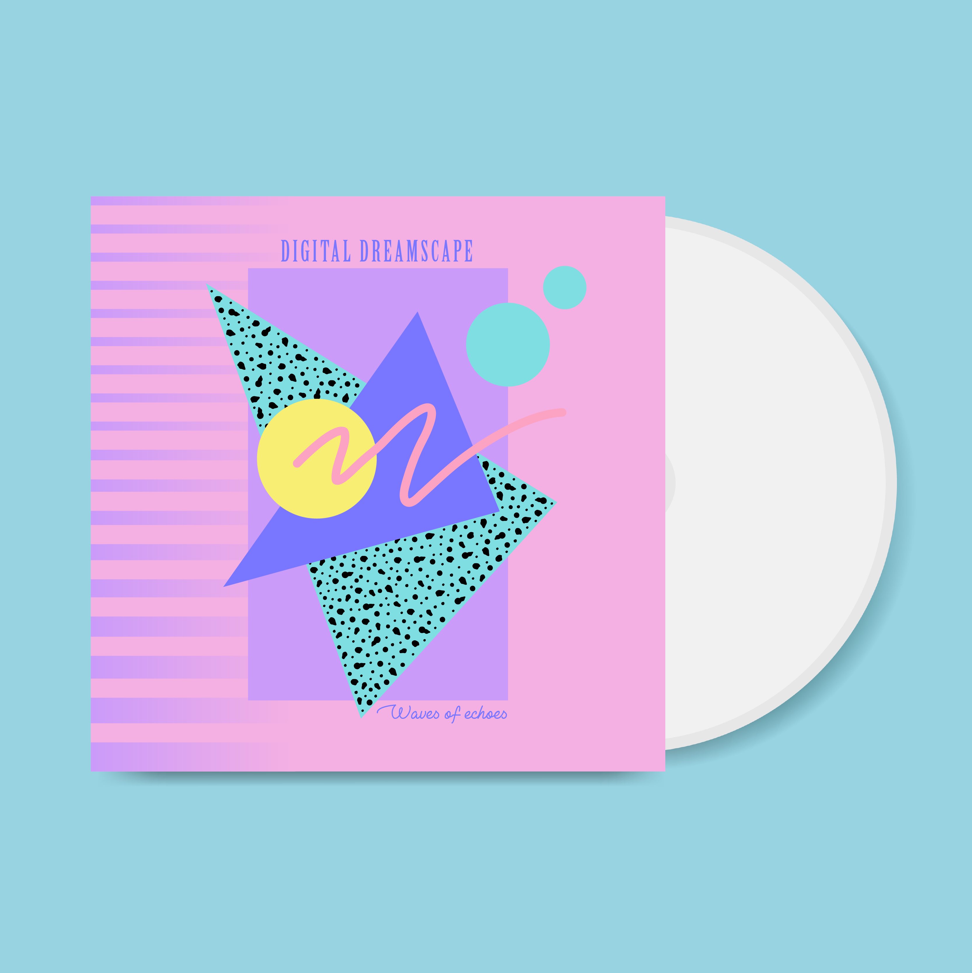 Album Cover Memphis Design 80s Retro by Stephanie Schepel on
