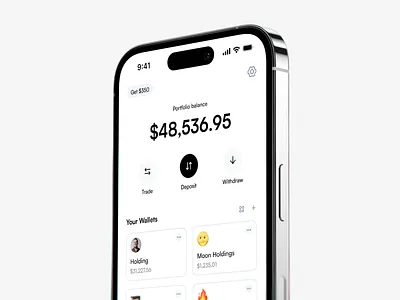 Banking Portfolio Mobile app balance banking clean crypto dashboard deposit eth finance mobile ui ux wallet withdraw