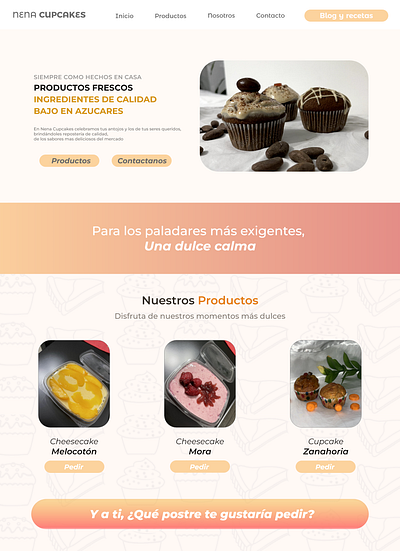 Nena Cupcakes Web Design adobe xd design myfirstwebpagedesign user experience ux ux design webpage