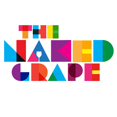 The Naked Grape grape label logo naked typography wine