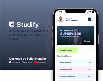 Student companion app UI graphic design ui vector