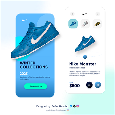 Product page design (Nike app) app branding design graphic design illustration logo mobile app nike shoes ui uiux ux vector