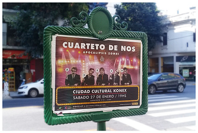 RRSS | Cuarteto de Nos cpm cuarteto de nos graphic design identity illustration music postcard rrss social theater doors theater program typography uruguay