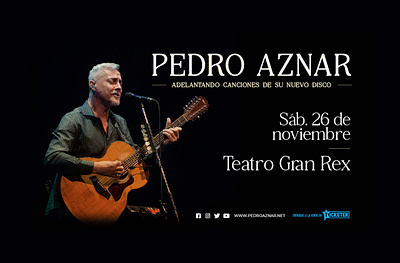 RRSS | Pedro Aznar argentina cpm graphic design identity music pedro aznar print rrss social theater program