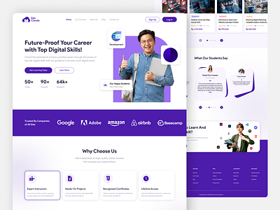 Online Course Landing Page Concept course landing landing page online course ui ui design ui ux ux web web design website