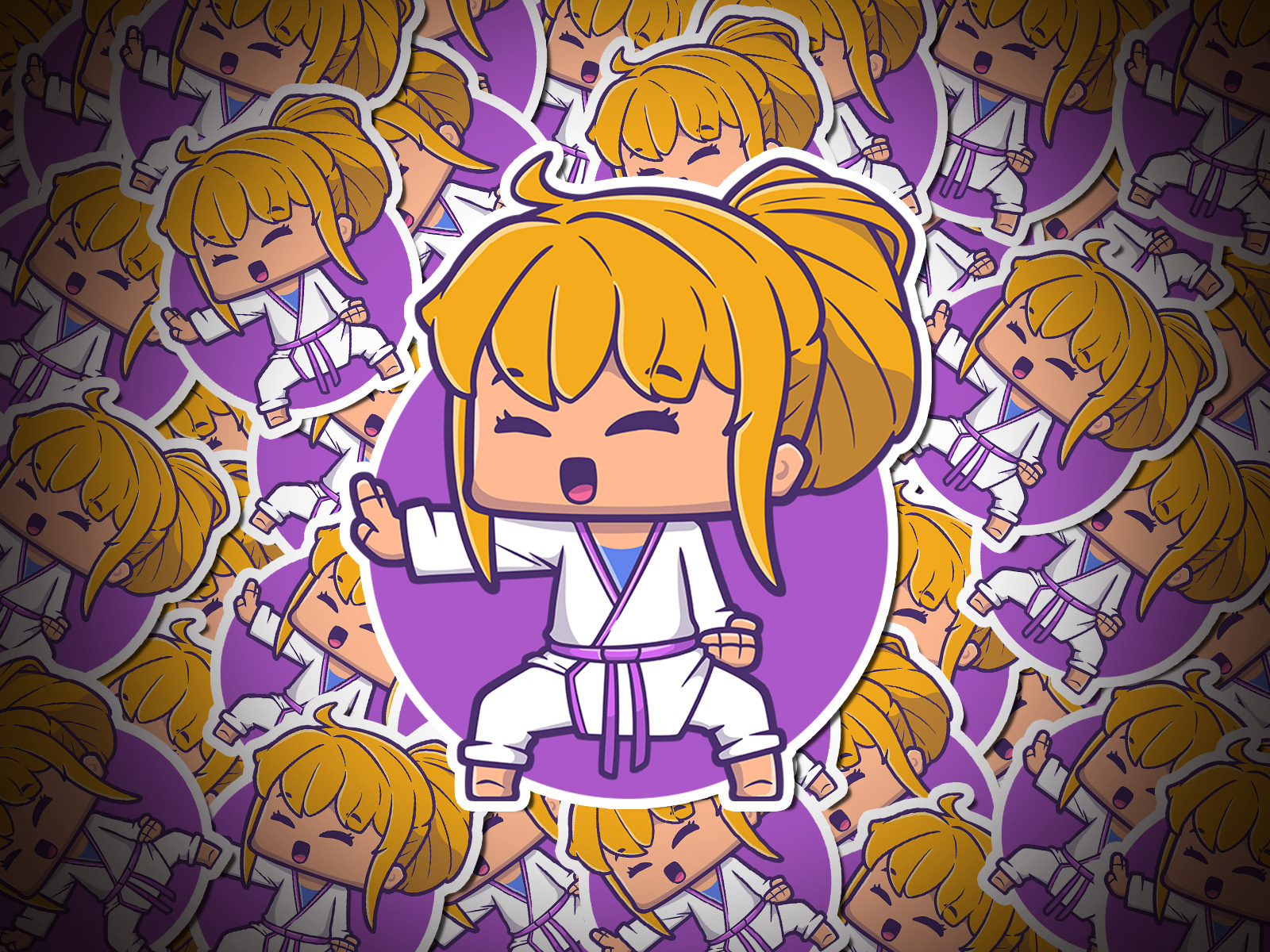 Canva Elements Cartoon Jiu Jitsu Girl Collections animation canva cartoon code element cute elements girl illustration jiujitsu karate kids logo