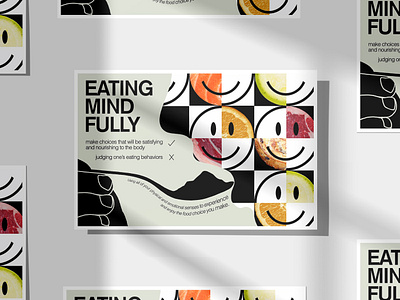 Poster Design: Mindful Eating graphic design mindful eating poster design swiss style