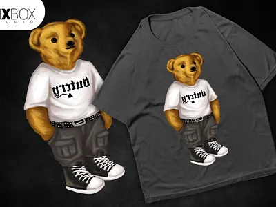 Streetwear Design Polo for T-Shirt and Clothing - Finish Bear cartoon character clothing design graphic design illustration streetwear design tshirt design