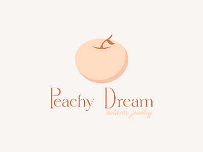 Peach branding clipart delicate design graphic graphic design graphic designer icon illustration line logo logos simple