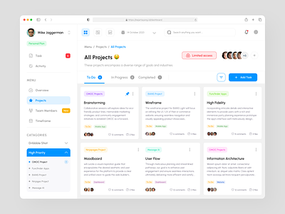 Task Management Dashboard dashboard management platform product design task task board task management tasks tracking ui ui design uiux uiux design ux