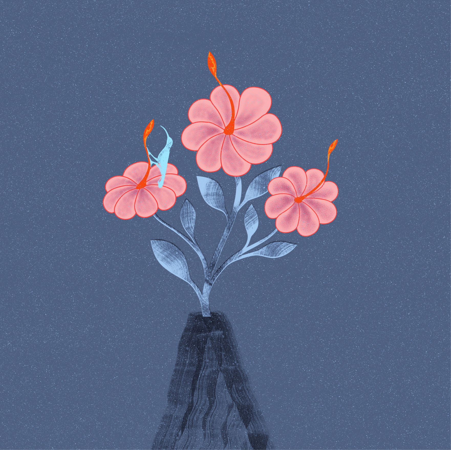 Shoe flower arrangements abstract concept drawing illustration