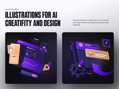 Artify AI Illustrations 3d ai artificial intelligence design digital futuristic graphic design hero illustration illustration isometric modern vector web