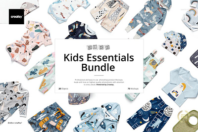Kids Essentials Mockup Bundle bodysuit