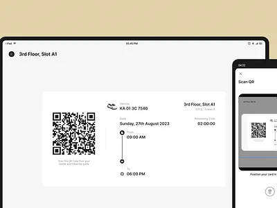 Scan QR to locate your car app typography ui ux