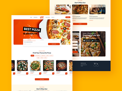 Daily UI #003 - Landing Page dailyui design food and beverage pizza ui web